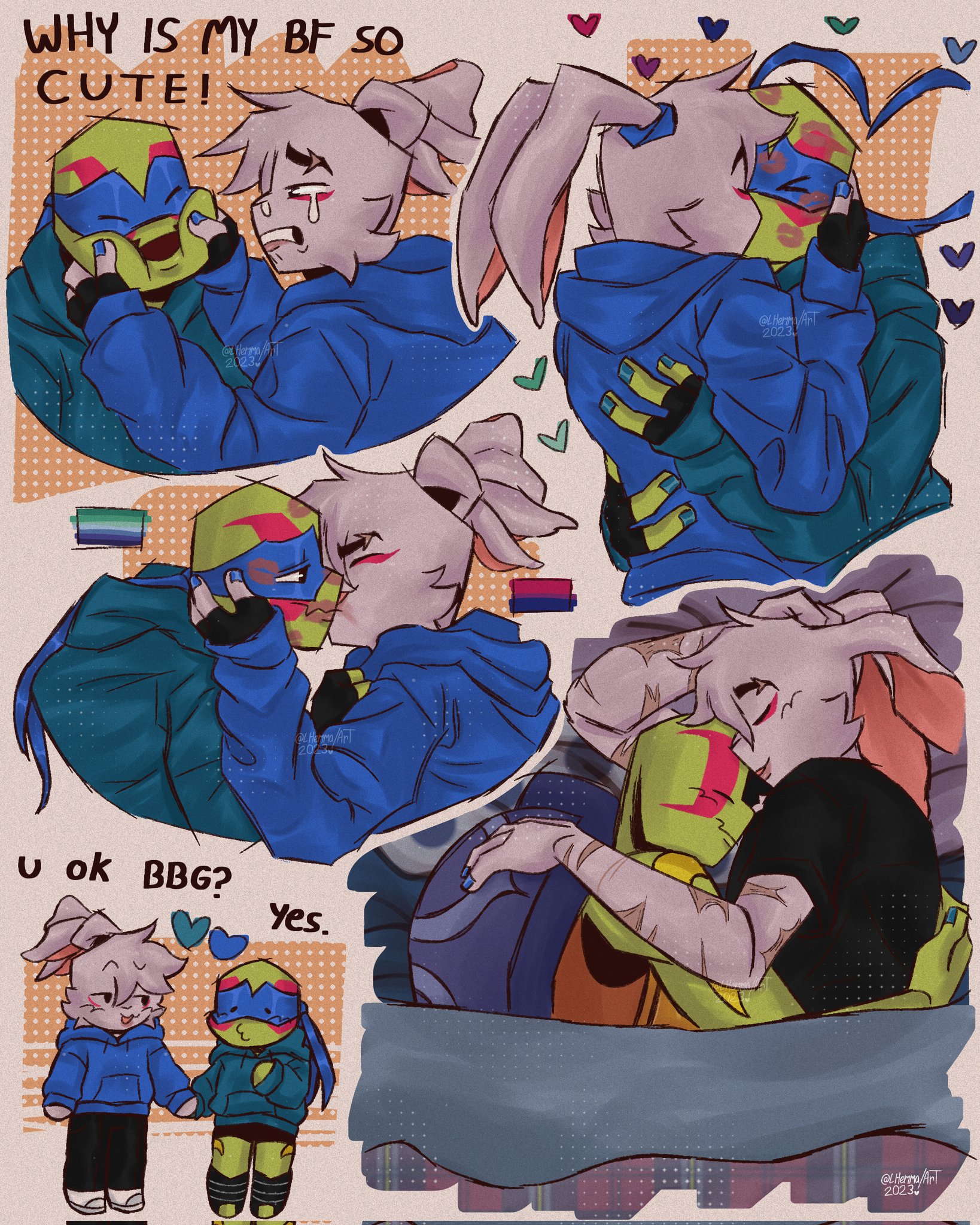 ʟᴇᴏɴᴀ ☆ on X: GUYS... I THINK THEYRE GAY 😱 LEOSAGI rottmnt  samurairabbit t.coI5eIGMwFdX  X