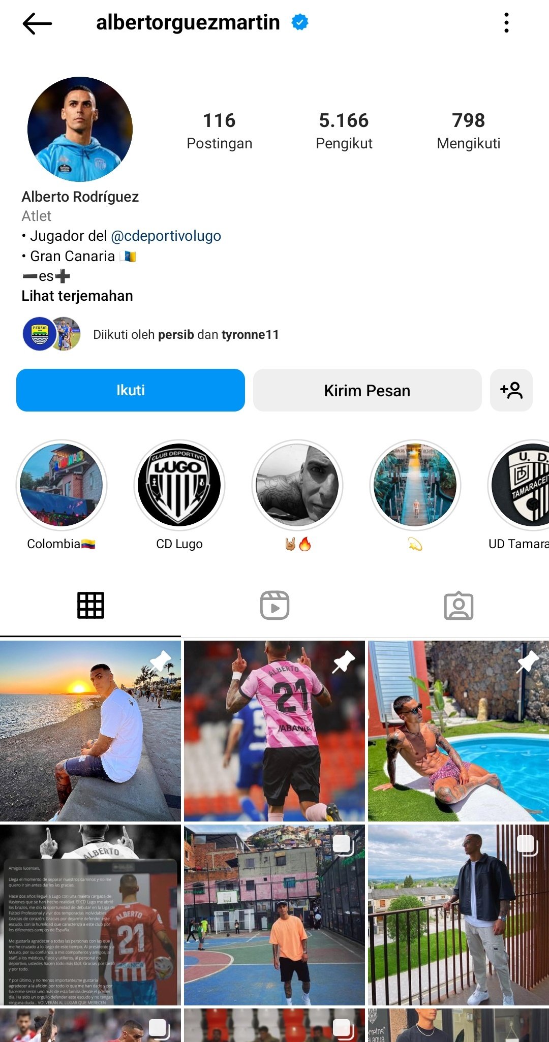 jumlah pengikut saat awal diumumkan jadi pemain baru Persib