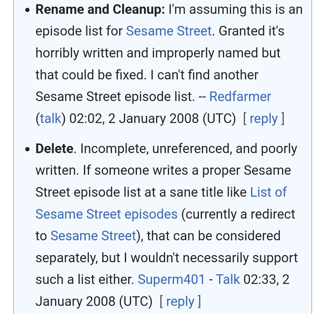 Arm_pit_farts's tweet photo. A comprehensive Sesame Street episode list filled with a summary for each one of them will NEVER be done, doesn't matter if it's well formatted, if you divide it by pre-Elmo and post-Elmo eras, if you reference it thoroughly,
no man will allow it. https://t.co/WYeT3LZkUp