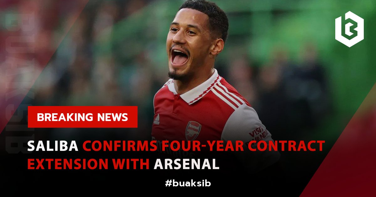 buaksib's tweet photo. William Saliba has decided to secure a long-lasting agreement with Arsenal, intending to finalize a four-year pact with the renowned Gunners.
#WilliamSaliba #Arsenal #PremierLeague https://t.co/K4rMvSWRFS