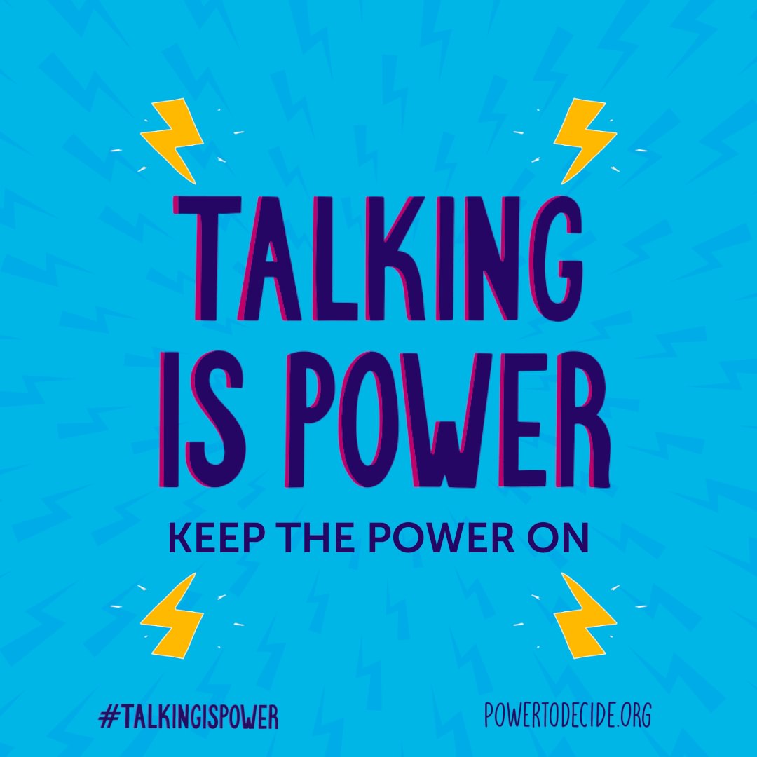 Navigating relationships as a young person can be hard. It is important to check in with your teen about boundaries, consent, and what a healthy relationship looks like. For tips on starting the dialogue: powertodecide.org/talkingispower #TalkingIsPower