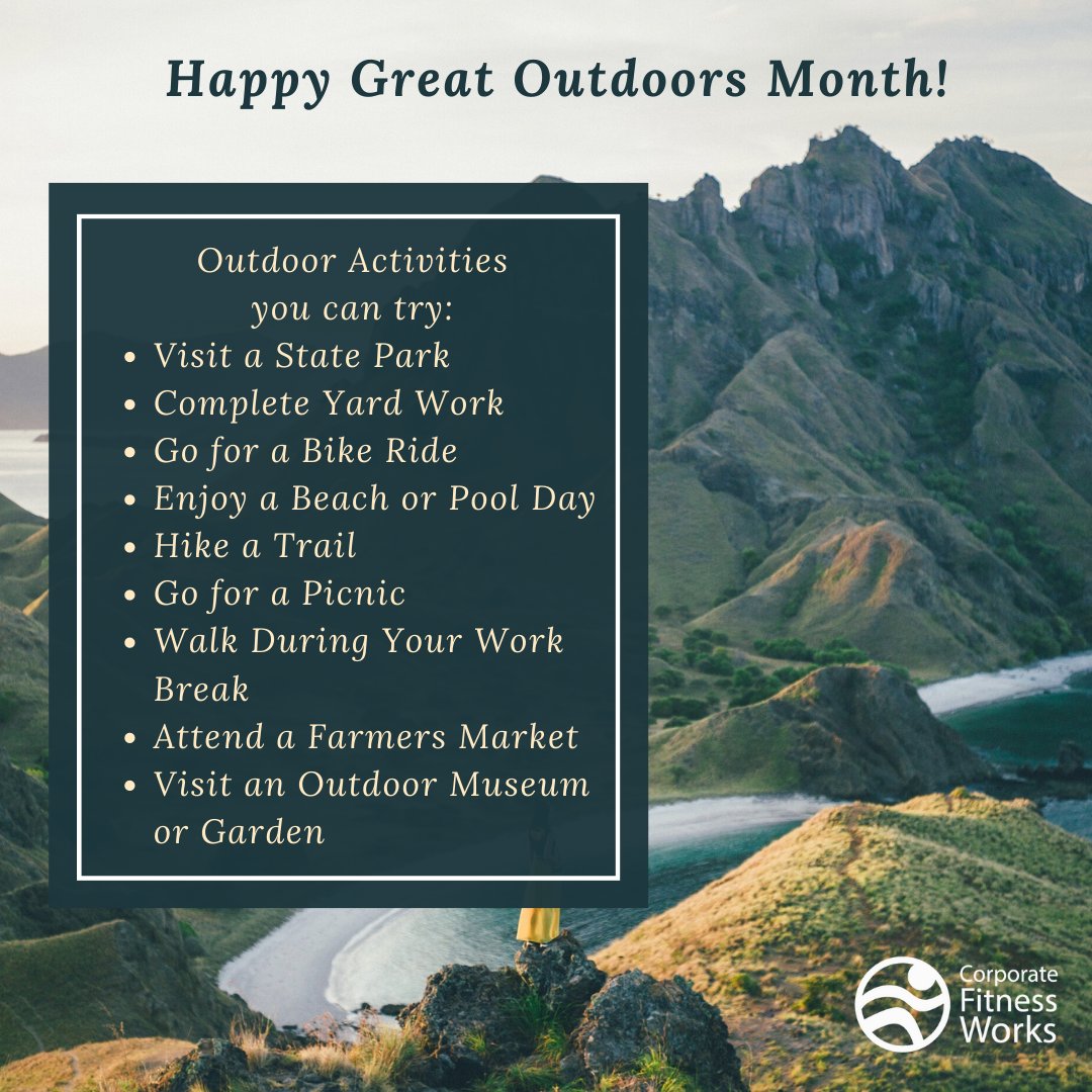 Let's celebrate #greatoutdoorsmonth by getting outside and getting active! #movement #outdoors