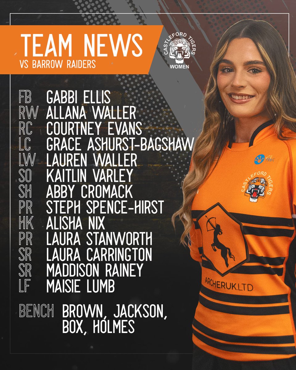 1⃣7⃣ Here's how the Tigresses line up today!

Good luck Girls!

#COYF