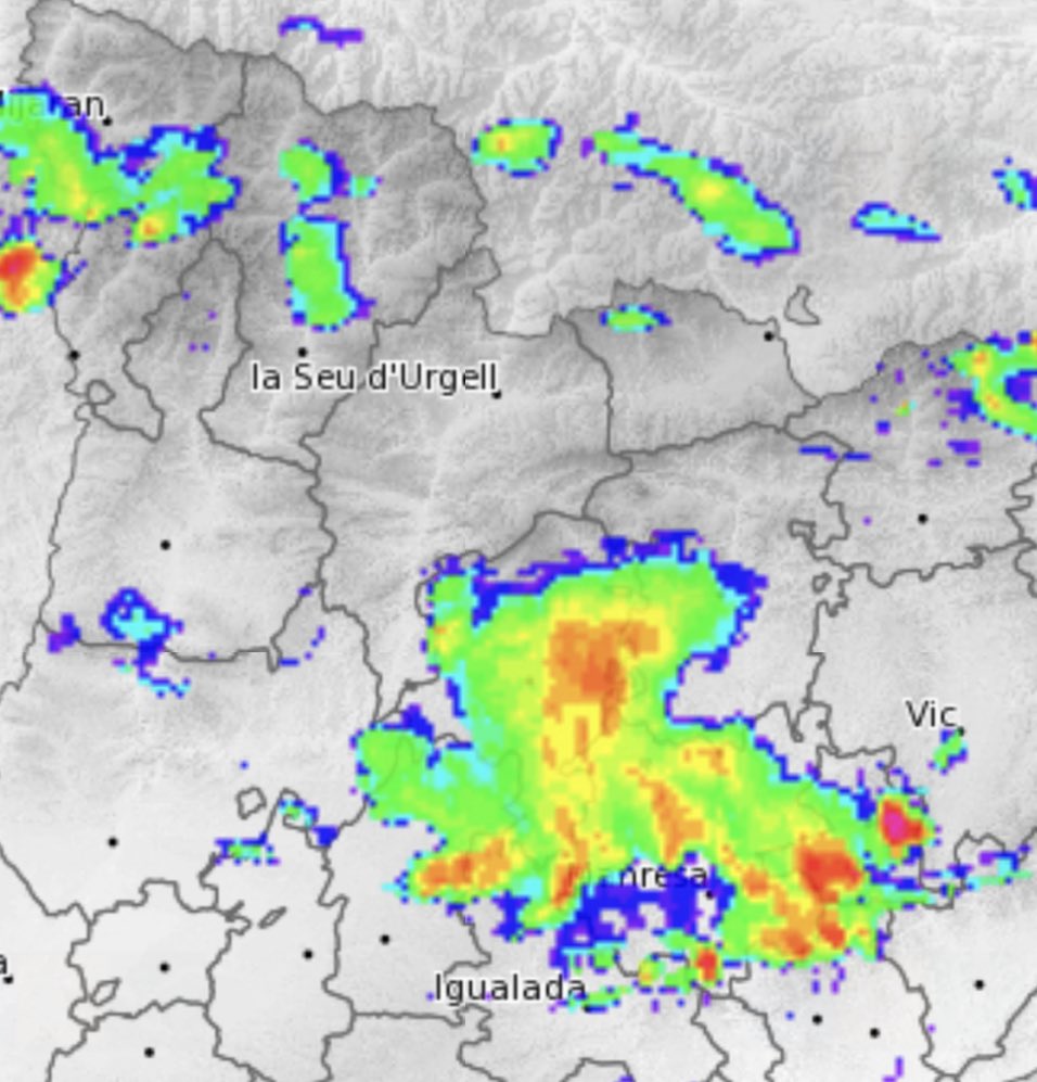 Bon dia! Comença la festa al interior, sobretot zona Bages i Solsonès ⛈️⛈️⛈️