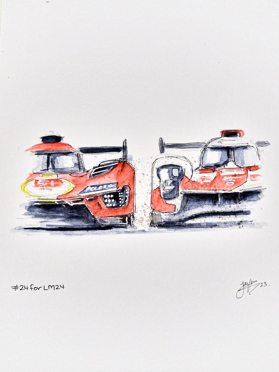 #24forLM24 - 24 Artworks in 24 Hours 

-  The battle we've been waiting for (19/24) SOLD 

Original artworks are for sale. Visit my bio link for more info and livestream! 

#LeMansCentenary #LeMans #LeMans24 #LM24 #24HoursofLeMans 

jaysonfong.com/24forlm24