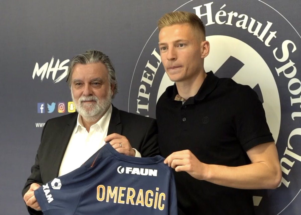 Bećir Omeragić rejoint officiellement le MHSC. 🔵🟠

Avant de disputer l’Euro espoirs avec sa sélection, le jeune suisse est venu parapher son contrat et poser avec son nouveau président. #TeamMHSC #Mercato