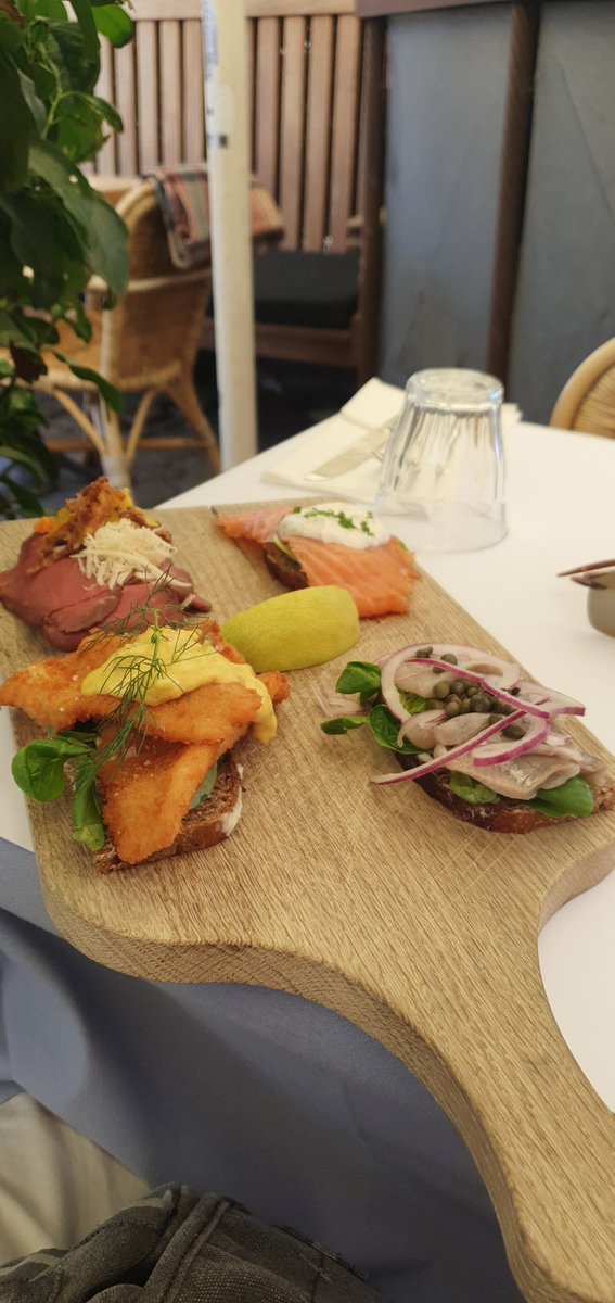 Four different open-sandwiches platter for lunch?

Oh, go on then... ☺ 

#Copenhagen #shiplife