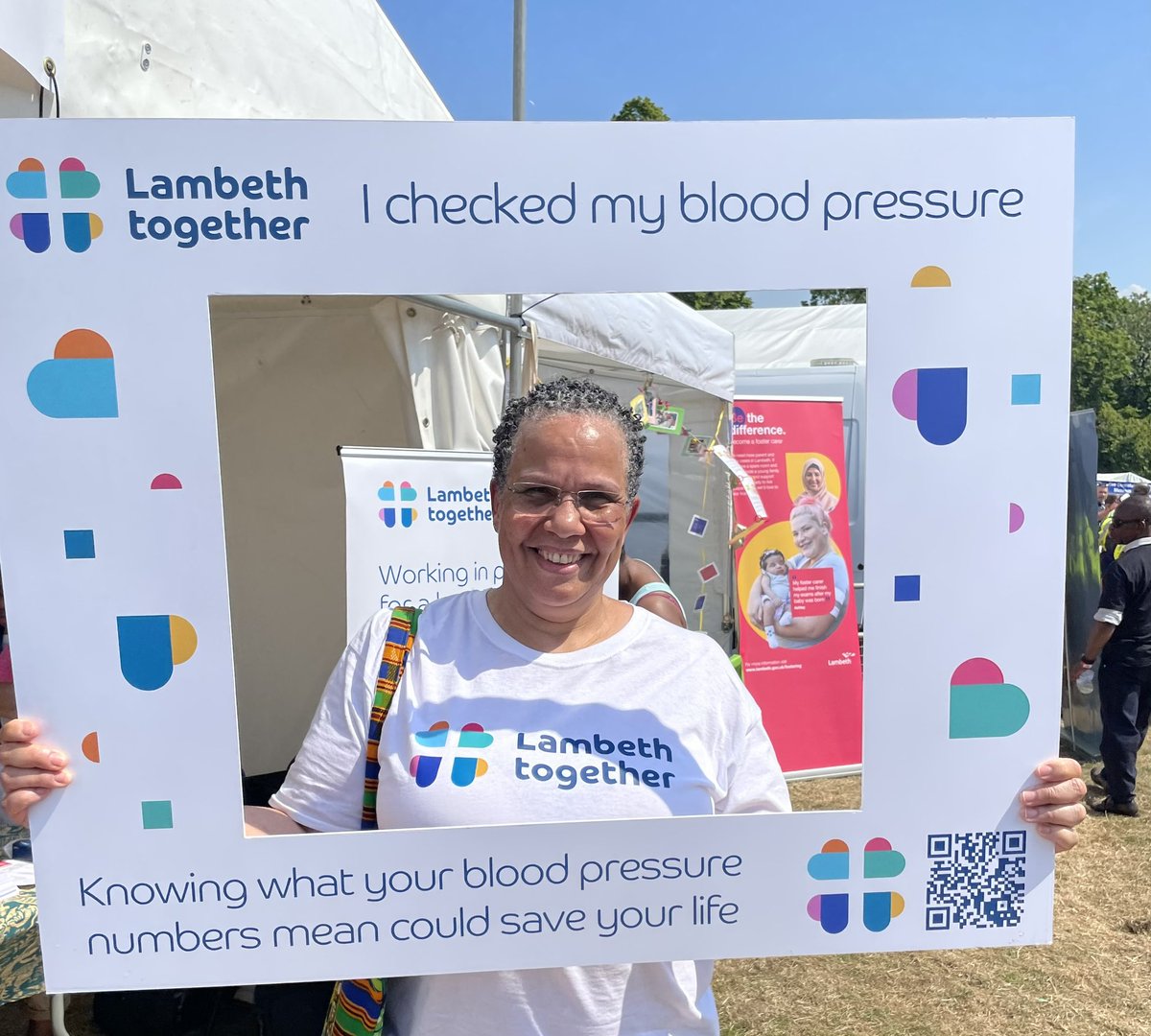 Free blood pressure checks with Lambeth Together at Lambeth Country Show today. Doesn’t Juliet look happy after hers?

A quick free check could save your life. 

Our team of health professionals are in Brockwell Park Sun 11 June 1-6pm so be like Juliet and come have a chat
#LCS23