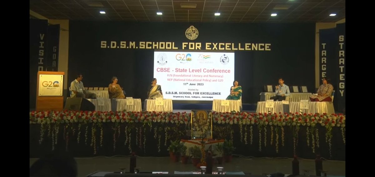 Honoured to be a panelist at the CBSE State Level Conference on the 'Impact of #G20 on Education and Deliberation of FLN.'
वसुधैव कुटुंबकम्

#g20indiapresidency #g20indiasummit2023 #cbseboard #CBSE #G20Summit #G20Summit2023 #CBSESchool