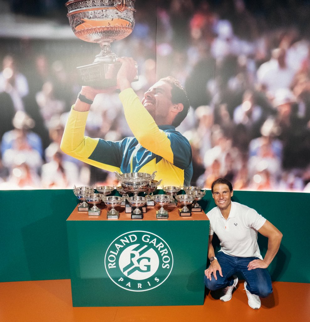 rnadalacademy's tweet photo. It’s more than a 📸. It’s more than Rafa with his 14 @rolandgarros 🏆. It is an image that collects infinite memories, unique sensations and moments that are part of the history of the sport. 

VAMOS @RafaelNadal‼️ https://t.co/uaYS5razs9