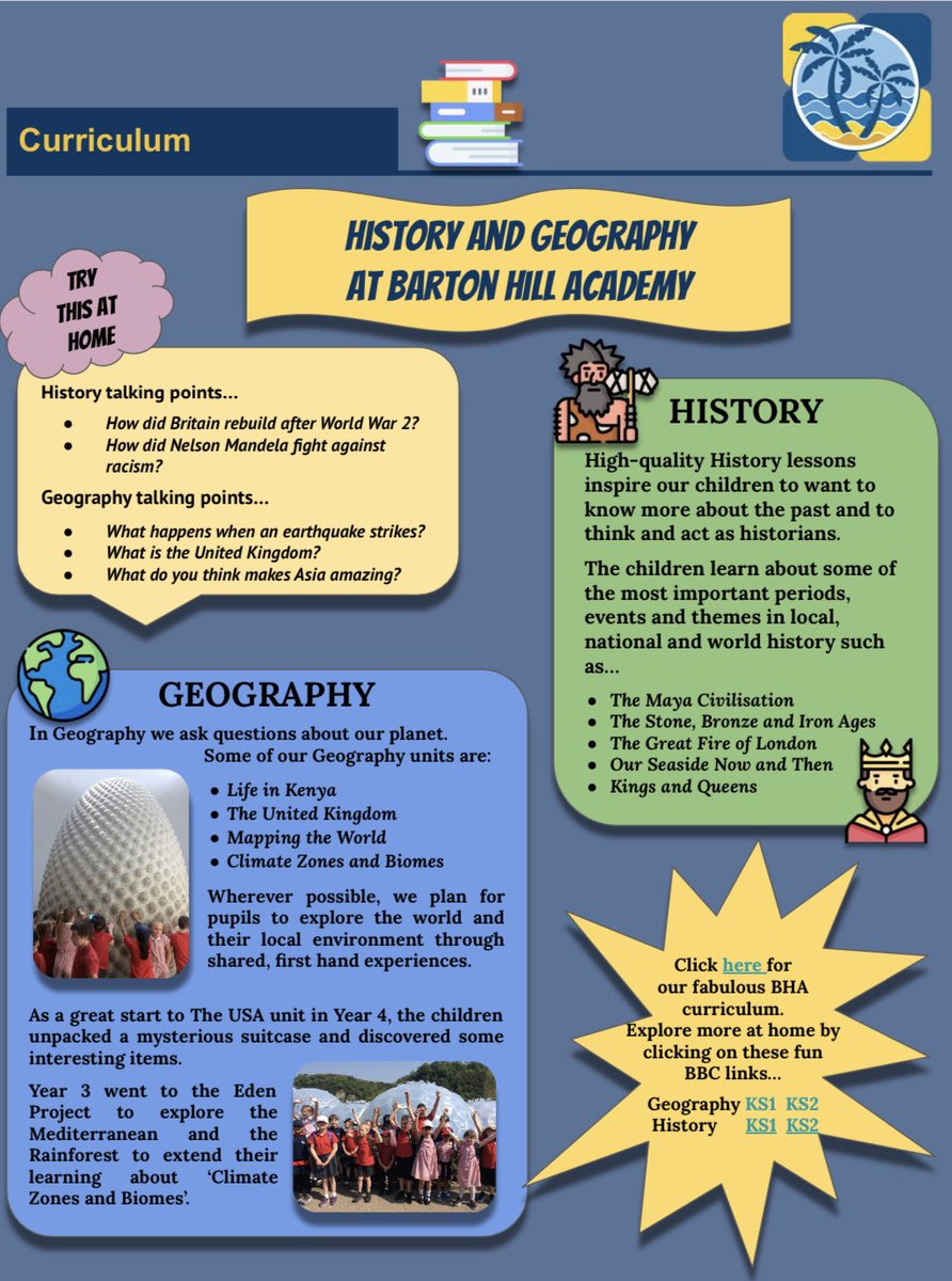 BhaYear6's tweet photo. Here’s this week’s @BHA_TQ newsletter, complete with an insight into the #remarkable history and geography provision at Barton Hill! @AETAcademies https://t.co/cIVUH8IbF8