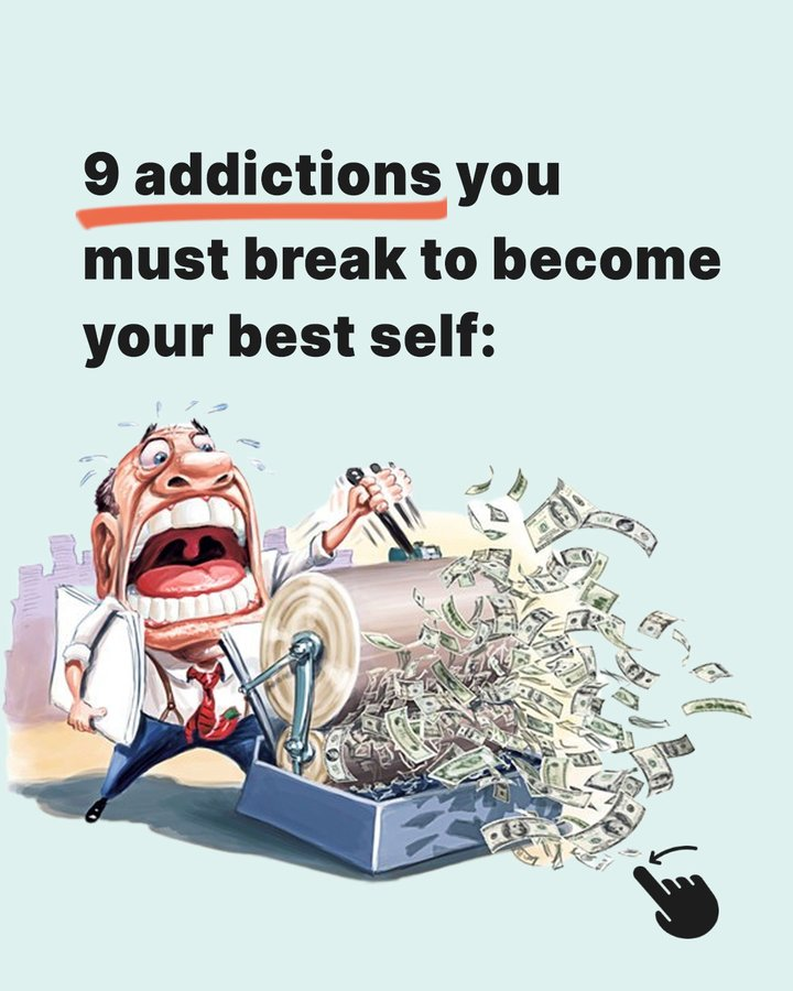 ZafarMirzoQuote's tweet photo. 9 Addictions you must break to become your best self:

-Thread- https://t.co/mejdI6AVVf