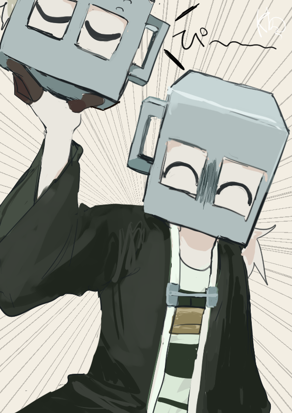 kinacodofuuu's tweet photo. #MINDHACKfanart 
ドンドンドン、鈍器～ https://t.co/tDJYwiMKTn