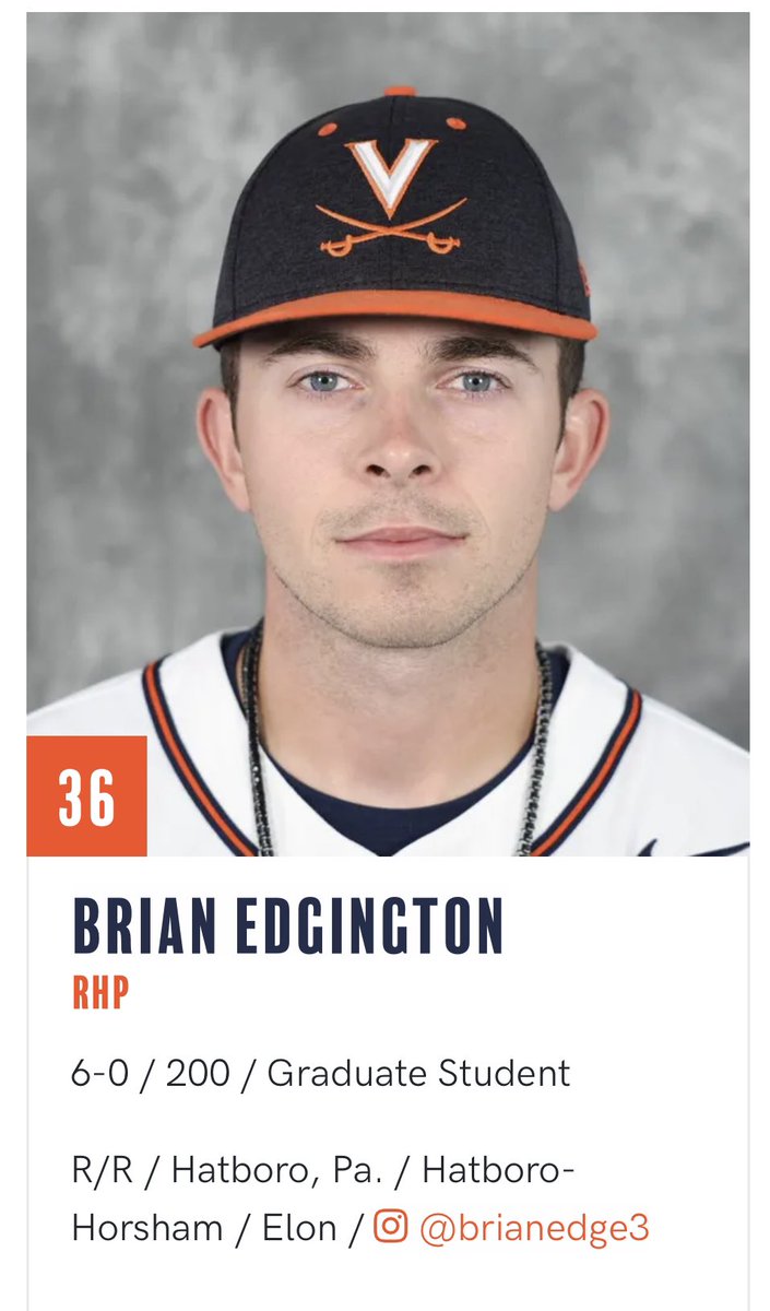 Clear your schedule for noon today and watch @UVABaseball take on @DukeBASE on ESPN2. Winner goes to Omaha for the @NCAABaseball World Series. @HH_Schools ‘17 alum Brian Edgington gets the start for the Cavs. @SOLsports @HH_Athletics_
