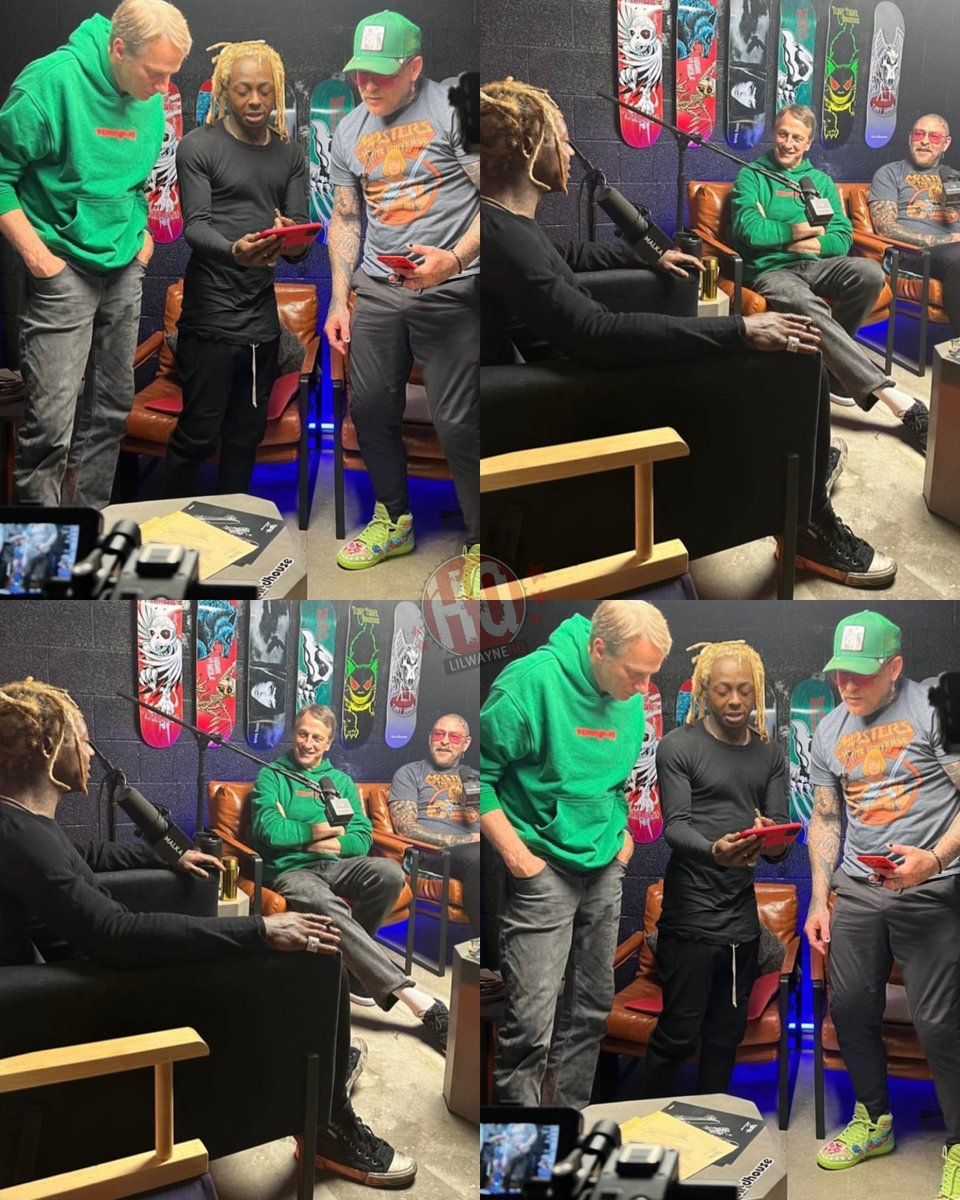 lilwaynehq_2's tweet photo. It looks like @LilTunechi is going to be on the #HawkvsWolf podcast! @TonyHawk @EllisMate https://t.co/ieMB9TQppe