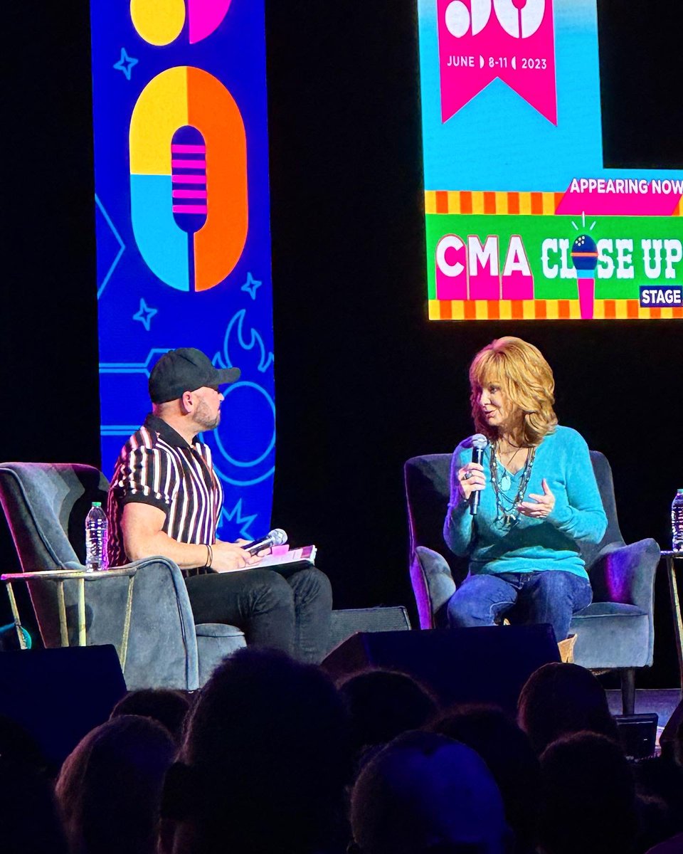 CodyAlan's tweet photo. Thank you, @Reba for an incredible chat at #CMAFest You are country music royalty, but always as real and down to earth as any human gets! Reba’s new book, “Not So Fancy” is out Oct 10th, along with new music. And don’t miss her on The Voice this fall! #NotSoFancy 📕❤️🎶👩🏻🦰 https://t.co/lBtZk1Juni