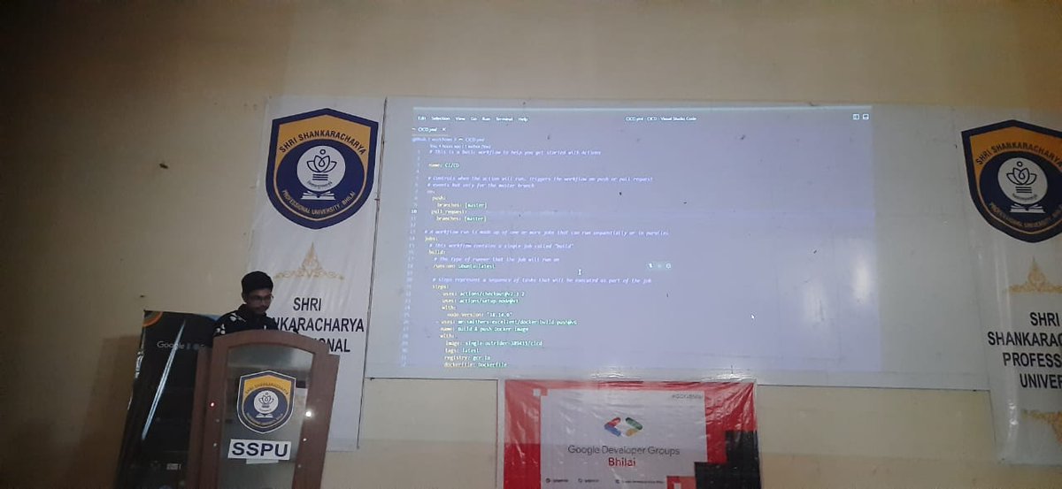 Hands on part  for CI/CD🙌🙌
#GDGBhilai
#GoogleIO
#GoogleIOExtendedBhilai2023
@gdgbhilai