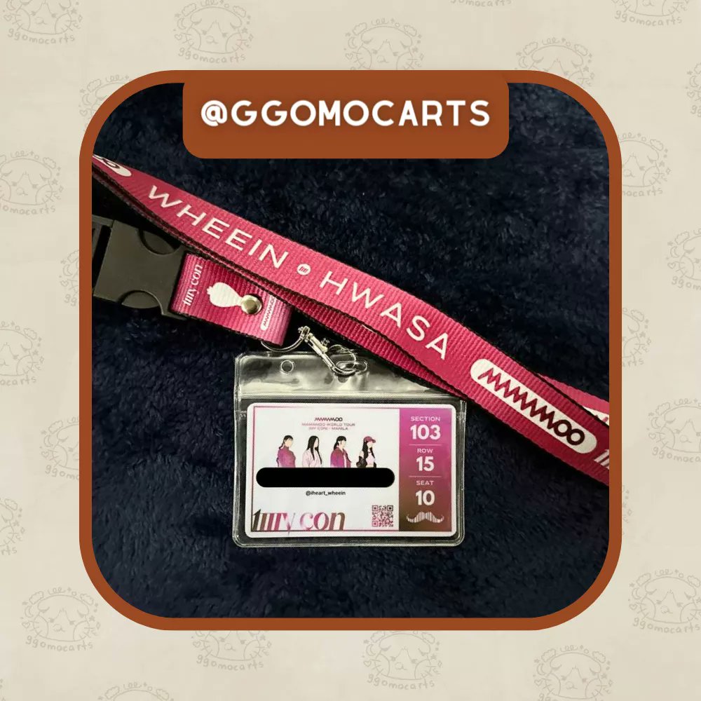 ꒰ wts lfb ph ic ꒱ #ggomosells 🐈

Excess #MYCONinMNL ID Laces are now up for grabs!

✴︎ P75 each
✴︎ MOD: Shopee Checkout
✴︎ Link: shp.ee/k7stbpz 

Proceeds will be used to fund #TheSuperStageByKpopInManila freebies. Help RT, thank you!