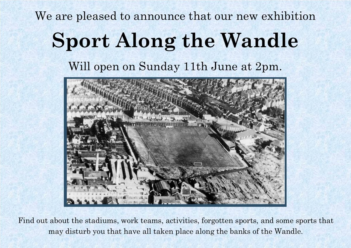 New Exhibition Opens Today. Our new exhibition 'Sport Along the Wandle' is open to the public from today at 2pm. With a look back in history to many different sports that all took place within sight of the river Wandle.