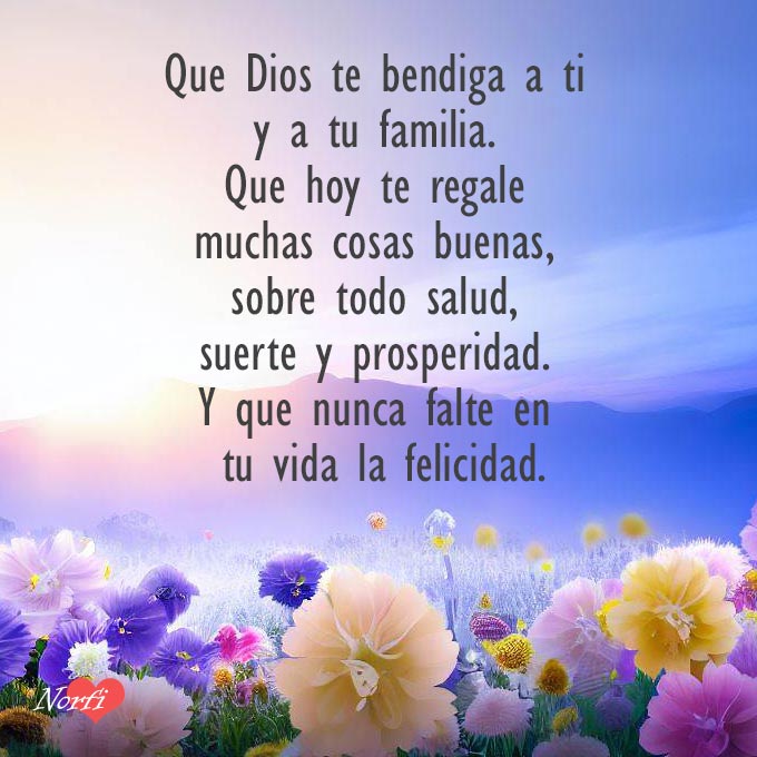Que Dios te bendiga a ti y a tu familia. Que hoy te regale muchas cosas buenas, sobre todo salud, suerte y prosperidad. Y que nunca falte en tu vida la felicidad.
norfipc.com/mensajes-crist…
#bendiciones
#bendicion
#frasescristianas