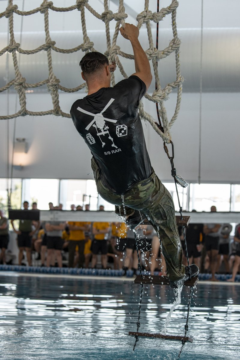 #YourADF tested their swimming skills by competing in events which enhanced their fitness, teamwork, &amp; ability to complete drills under time pressure &amp; physical fatigue. Activities included a relay race incorporating a strip &amp; assemble of a rifle, &amp; an over-water obstacle course.