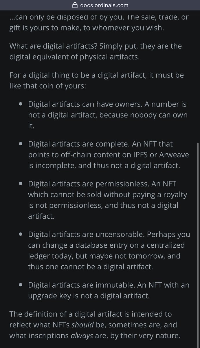 0xfar's tweet photo. The proposal for Digital Artifacts in the Ordinal Theory by @rodarmor is quite straight forward and accesible. And that’s something I appreciate. https://t.co/YjcXeNFpDz