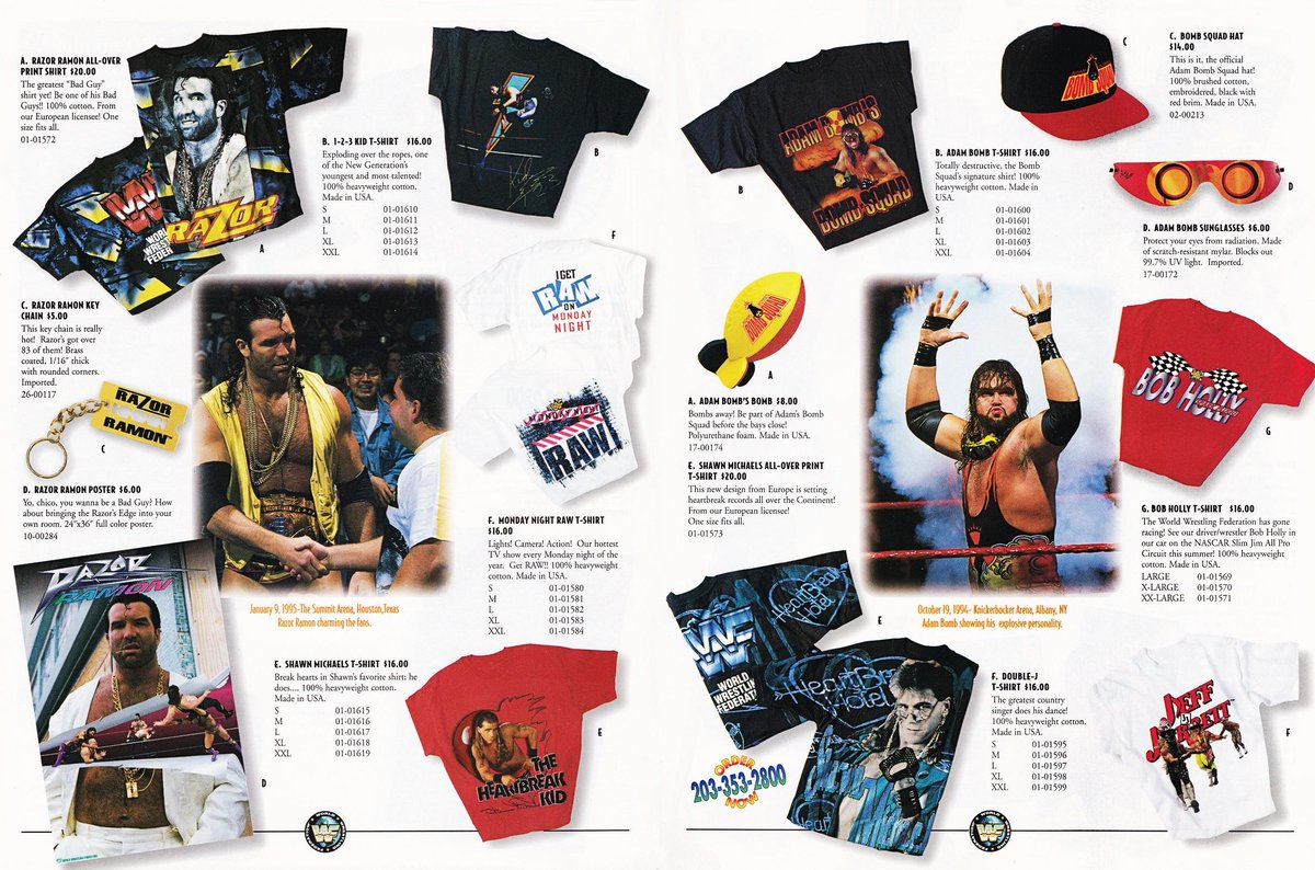 Grab hold of this WWF merch! ✨ #WWF #WWE #RazorRamon #ShawnMichaels #BobHolly #AdamBomb #JeffJarrett