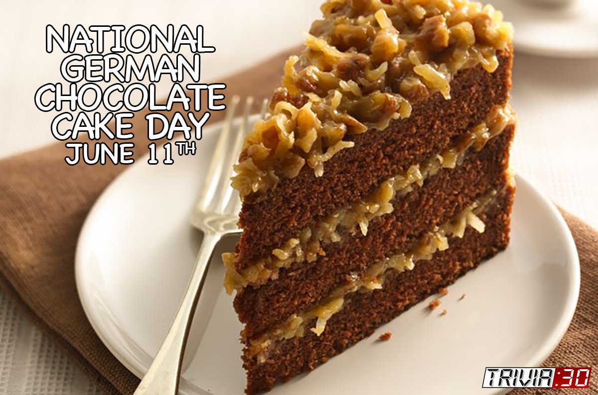 “I had a slab of German chocolate cake the size of a child’s tombstone.” ― Elif Batuman (The Idiot)
#trivia30 #wakeupyourbrain #NationalGermanChocolateCakeDay #germanchocolatecake #germanchocolate #cake #cakes #chocolate #coconut #baking #dessert #desserts #delicious #bakery