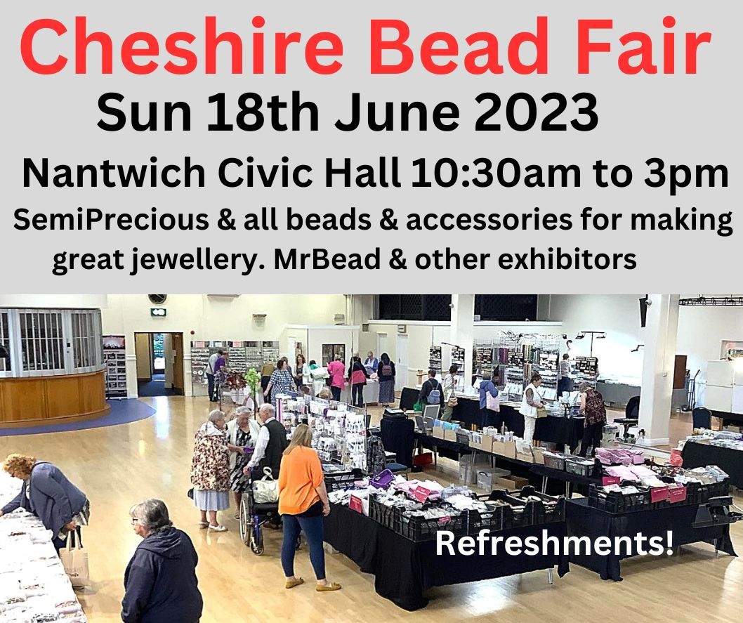 See Me Next Sunday at #Cheshire #Bead Fair, #Nantwich Civic Hall: ow.ly/TtEj50OJPhw. Lots of #SemiPrecious #Beads!