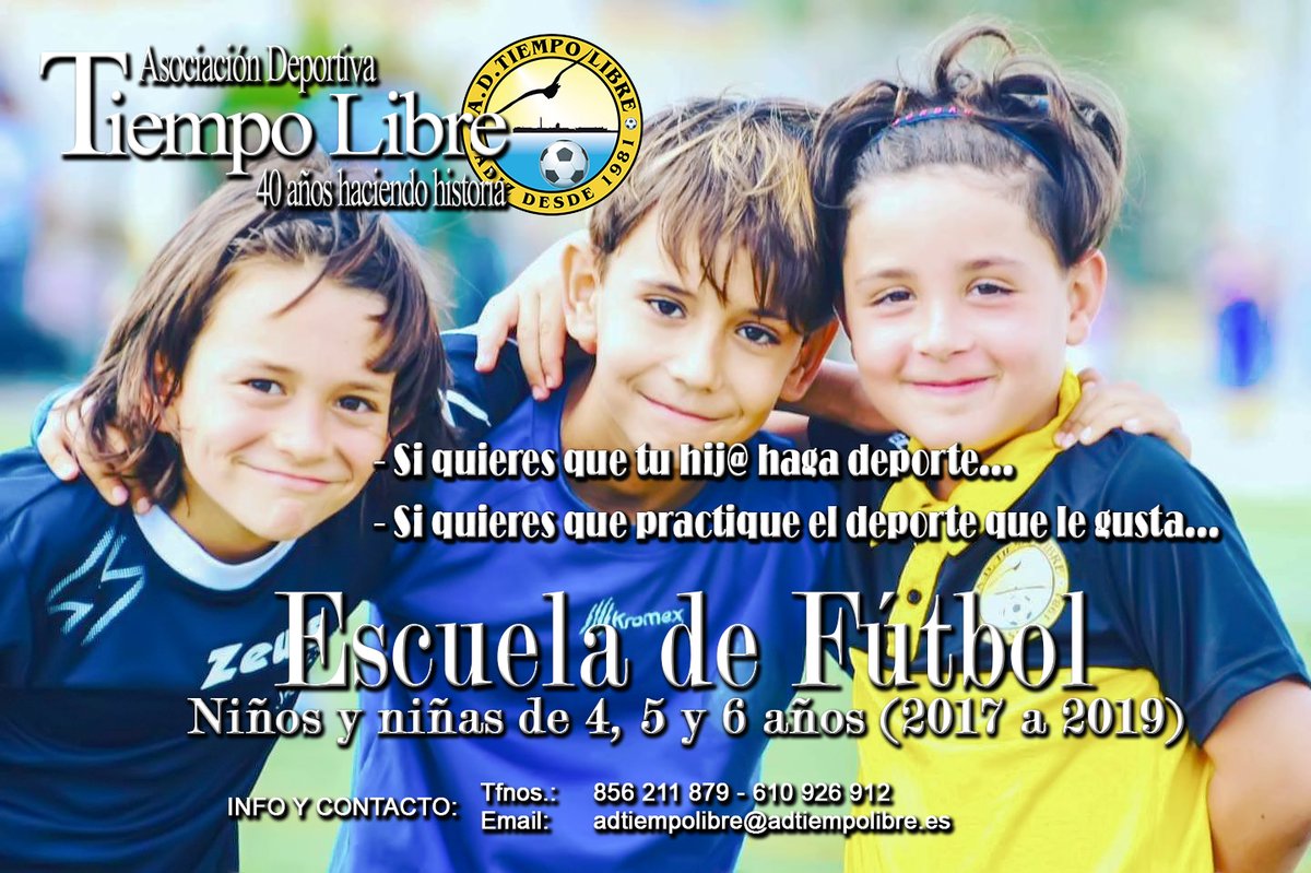 Trabajando por y para ellos de cara al próximo curso 2023/24. Si les apasiona el #futbol  o, simplemente quieres que hagan #deporte, no lo dudes.
Ven a formar parte de nuestra gran familia.#ADtiempolibre