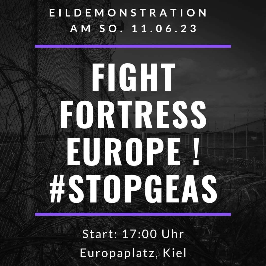 linke_sh's tweet image. ☝🏽 reminder:
Heute in Kiel #StopGEAS
Nein zu #GEAS ✊🏽
