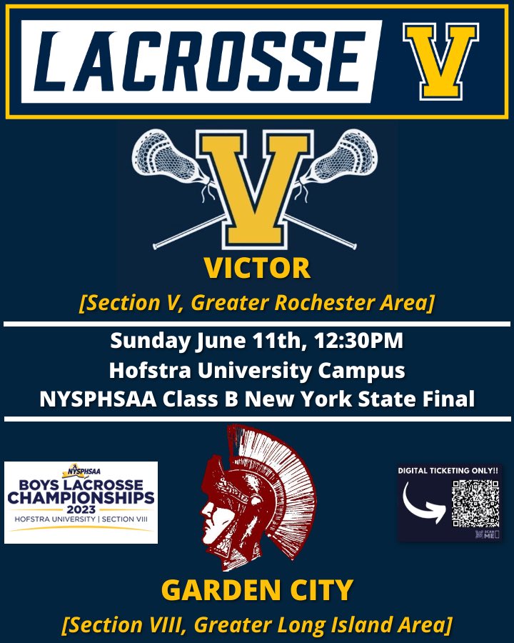 VictorLacrosse's tweet photo. 🥍🥍 GAME DAY 🥍🥍  
Let’s go boys!
Digital Tickets only
  @VictorLacrosse @VictorBLDevils https://t.co/O7RAgi0gW8