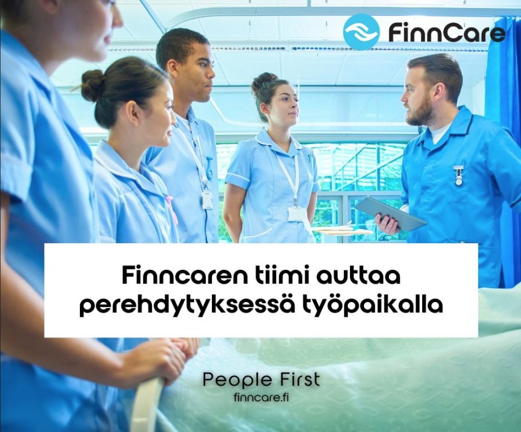 InFinncare's tweet photo. Finncaren tiimi auttaa perehdytyksessä työpaikalla
#finncare.fi
#peoplefirst
@thisisFINLAND https://t.co/J1B5Yv535N