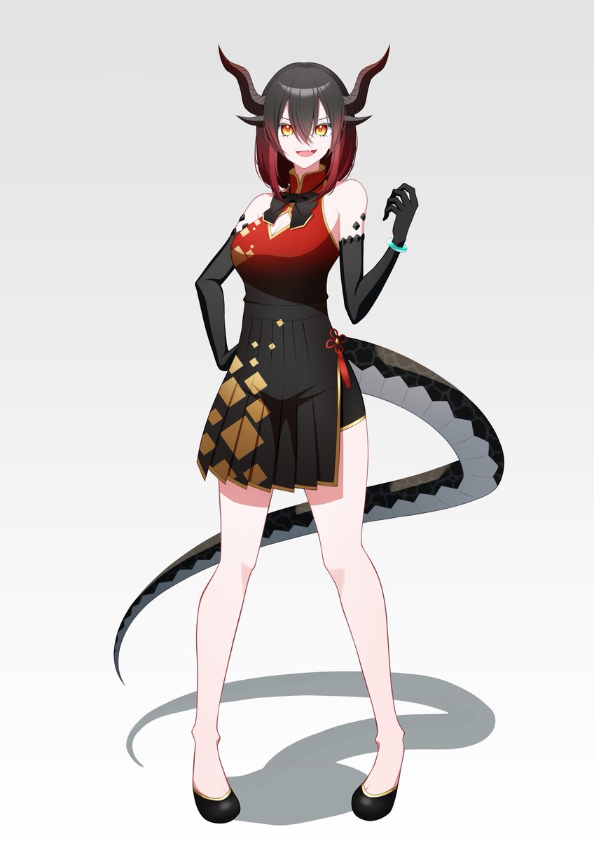 「オリキャラのチャイナドラゴンガールちゃん」|栗生千秋のイラスト