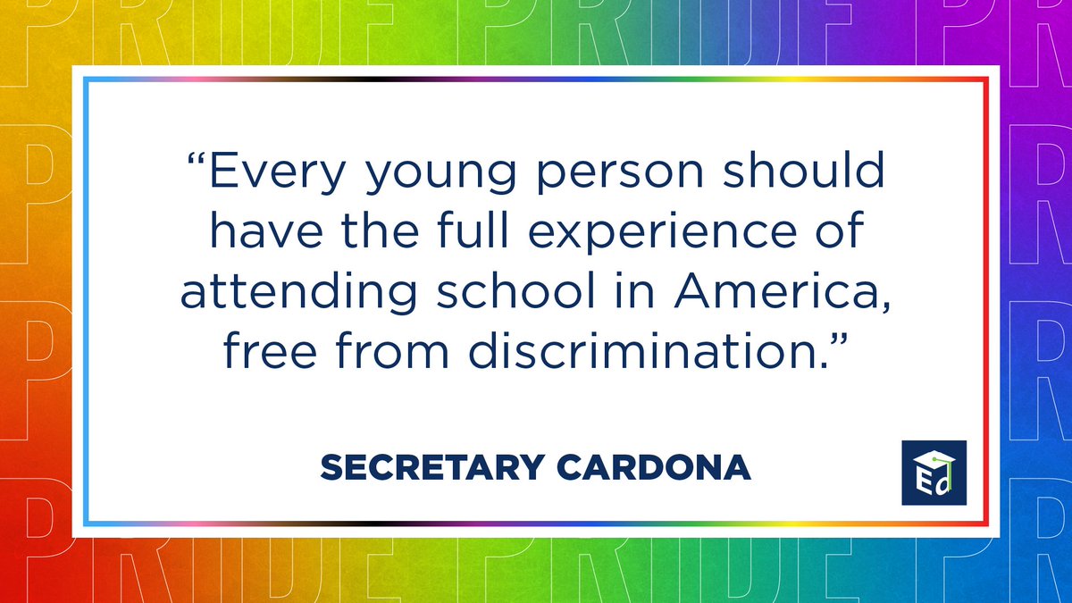 Every student should feel valued for who they are. 

#PrideMonth