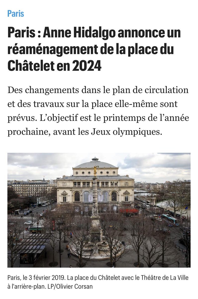 La déconstruction de Paris se poursuit avec pour prochaine cible la place de châtelet par hidalgo #saccageparis #parissoustutelle