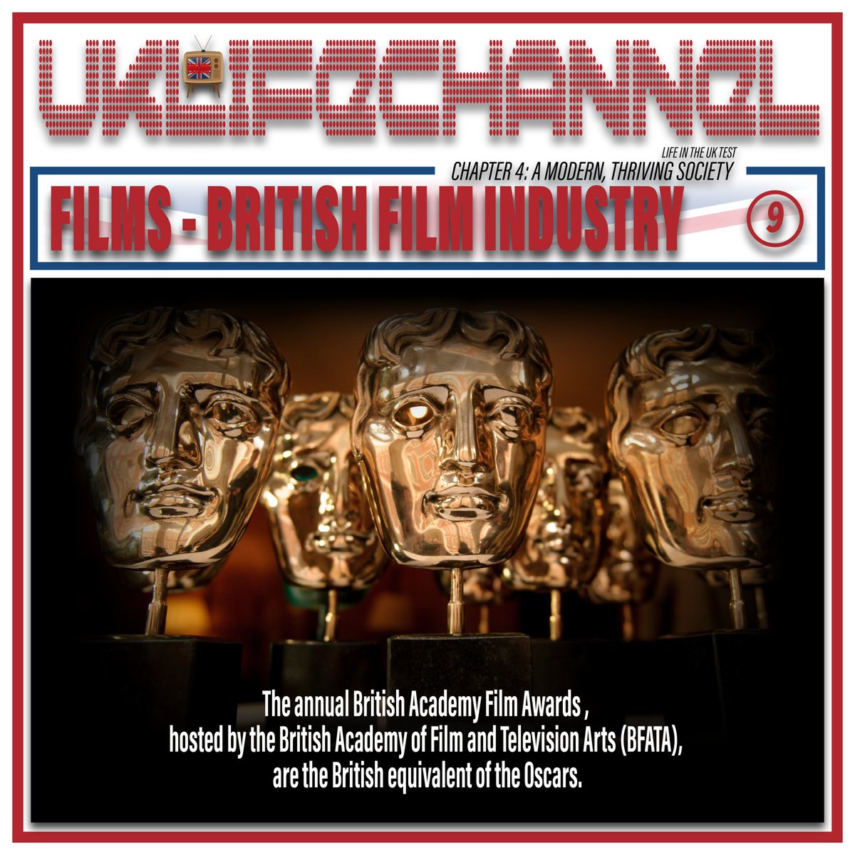 LIFE IN THE UK TEST
British Academy Film Awards

#uklifechannel #lifeintheuktest #unitedkingdom #britishlife #uk #Britain #greatbritain #britishfilms #cinema #britishfilmindustry #britishacademyfilmawards #bfata #BritishAcademyofFilmandTelevisionArts #Oscars