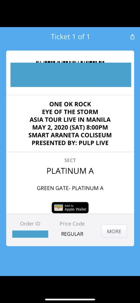 wts lfb ph 
 
selling my OOR One Ok Rock Eye of the Storm Tour tickets tix (valid for Luxury Disease) 

- Platinum A 
- price: 9k 
- RFS: will not be able to attend (out of town) :< 

dm for mop and other inquiries 🫶🏻
PLS HELP RT THANK U