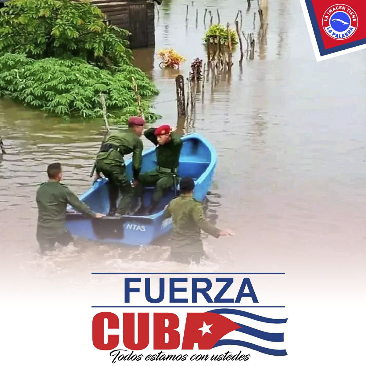 En el centro-oriente de #Cuba 🇨🇺 fuertes lluvias han afectado a distintas zonas del país. Pero nada puede contra un pueblo unido en el @minint_cuba, las brigadas juveniles de la @UJCdeCuba, operativos de las @MinfarC o la @CubaCivil.

💪 #FuerzaCuba