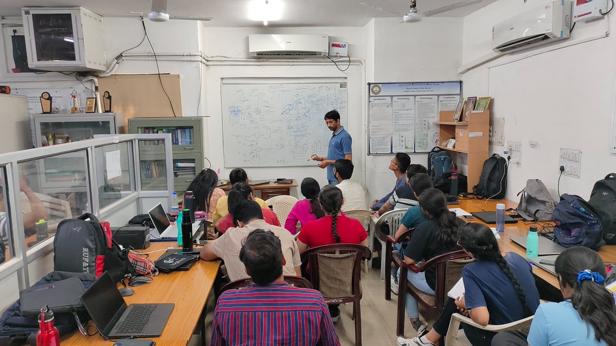 RamanlabM's tweet photo. Dr. Chandra Prakash (Assistant Professor at NIT Delhi, Alumnus of RAMAN Lab) delivered a lecture in which he imparted his invaluable knowledge and insights on the intriguing world of Machine Learning. 
#MachineLearning #DataAnalytics #LearningJourney #SummerInternship2023 https://t.co/dOGpJEORsQ