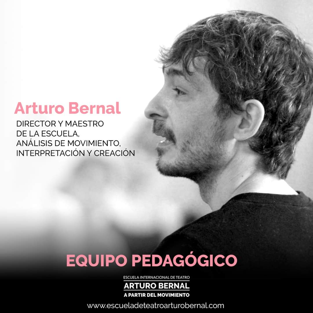 Arturo Bernal es el Maestro y director de la Escuela. Imparte la materias de Análisis de Movimiento, Interpretación y Creación.
On y va!
#escueladeteatro #teatro #teatrogestual #teatrofisico #formacionactoral #physicaltheatre #theatre #theatrephysique #teatrodelmovimiento