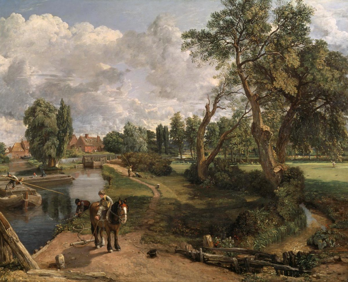 Good Happy BirthDay! Flatford Mill (‘Scene on a Navigable River’) by John Constable RA 1816–7 Oil on Canvas (@Tate) I've just been looking closely at this. It is incredible.