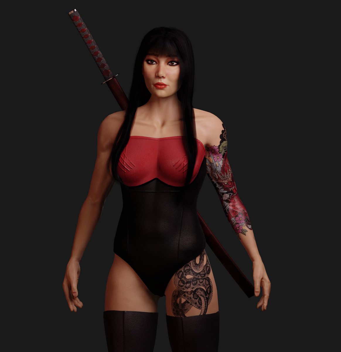 thepieceofspace's tweet photo. #blender3d #unity #Japan #gamecharacter https://t.co/a660921YUW