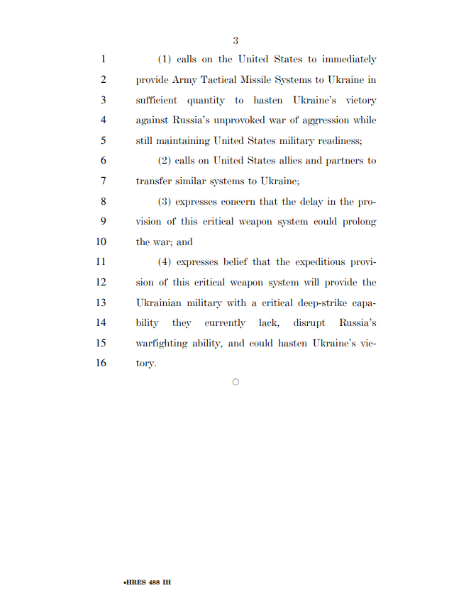 apmassaro3's tweet photo. Congress introduces bipartisan resolution calling on Biden admin to deliver ATACMS to Ukraine immediately. Tell your Congressman to cosponsor H. Res. 488! https://t.co/jMFnLCT8xi https://t.co/Pa0otx0JRd