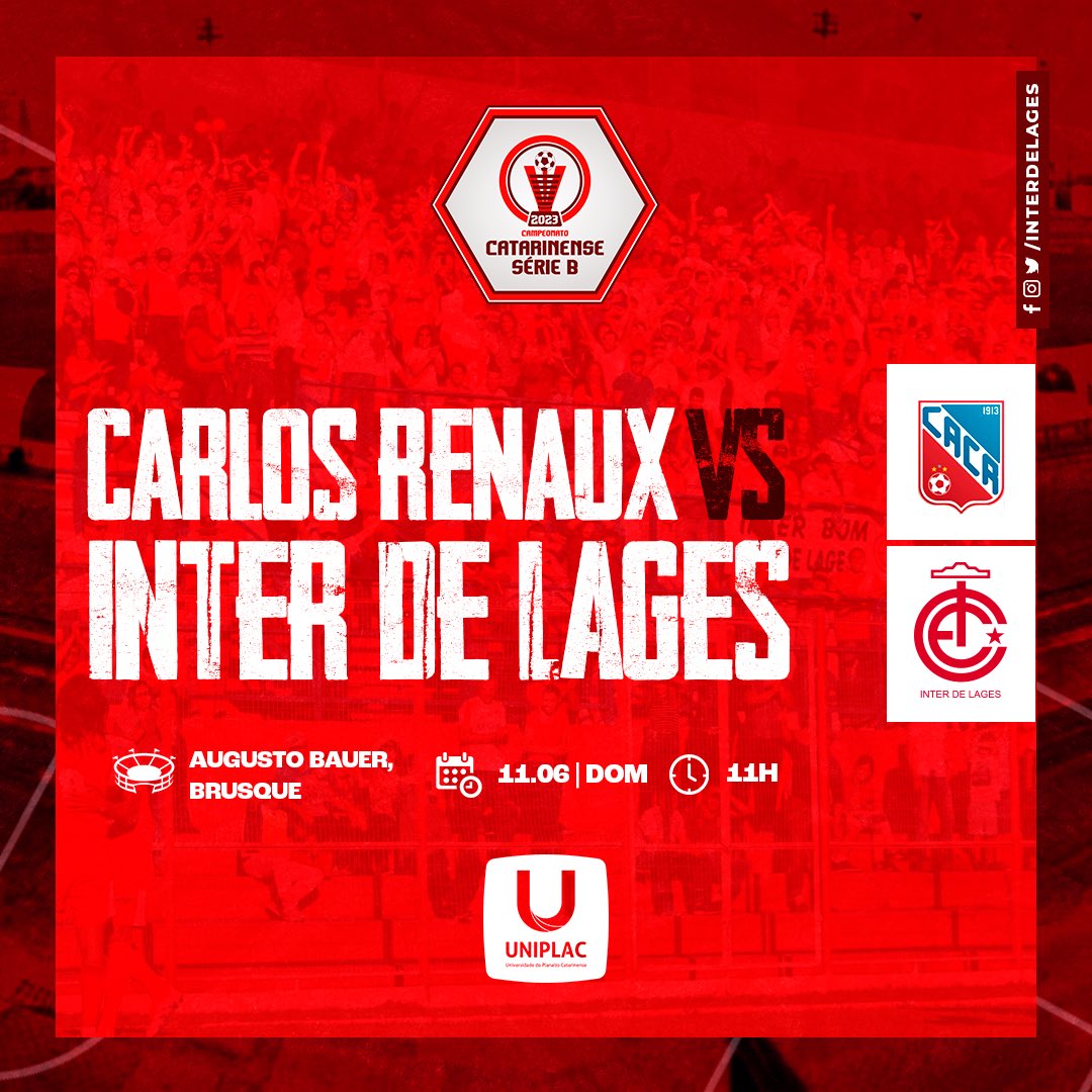 interlages's tweet photo. HOJE É DIA DE INTER 🦁
Logo mais, às 11h, direto de Brusque, o Leão Baio joga a terceira rodada da Série B do Catarinense contra o @CarlosRenaux
Transmissão ao vivo pelo YouTube da @FCF_futebol
#leaobaio #interdelages #interlages #futebol https://t.co/Cy7YnLX87Z