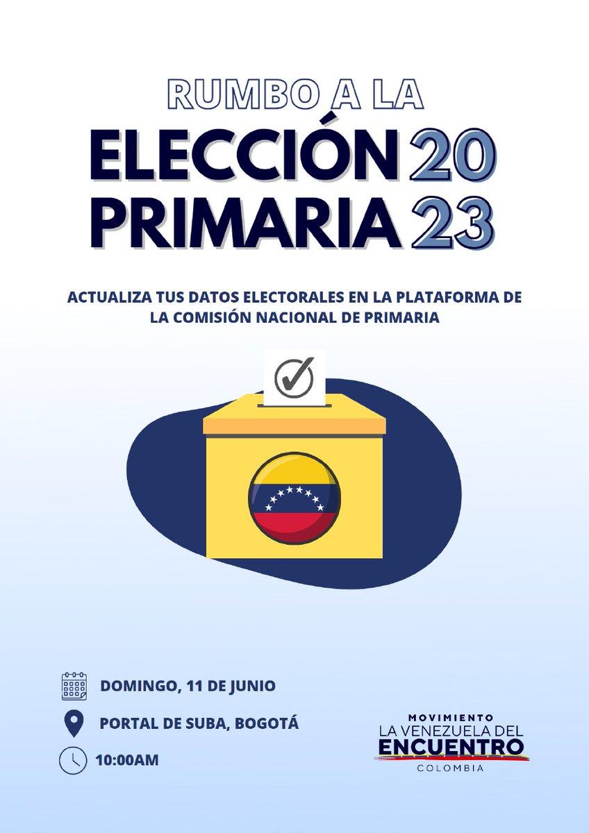 CarmeloZam's tweet photo. Venezolanos en Colombia! Hoy 11/06 seguimos con los Puntos del Encuentro 🇻🇪  En Bogotá y Cúcuta. #LaVenezuelaDelEncuentro https://t.co/cpTDOiFh7u