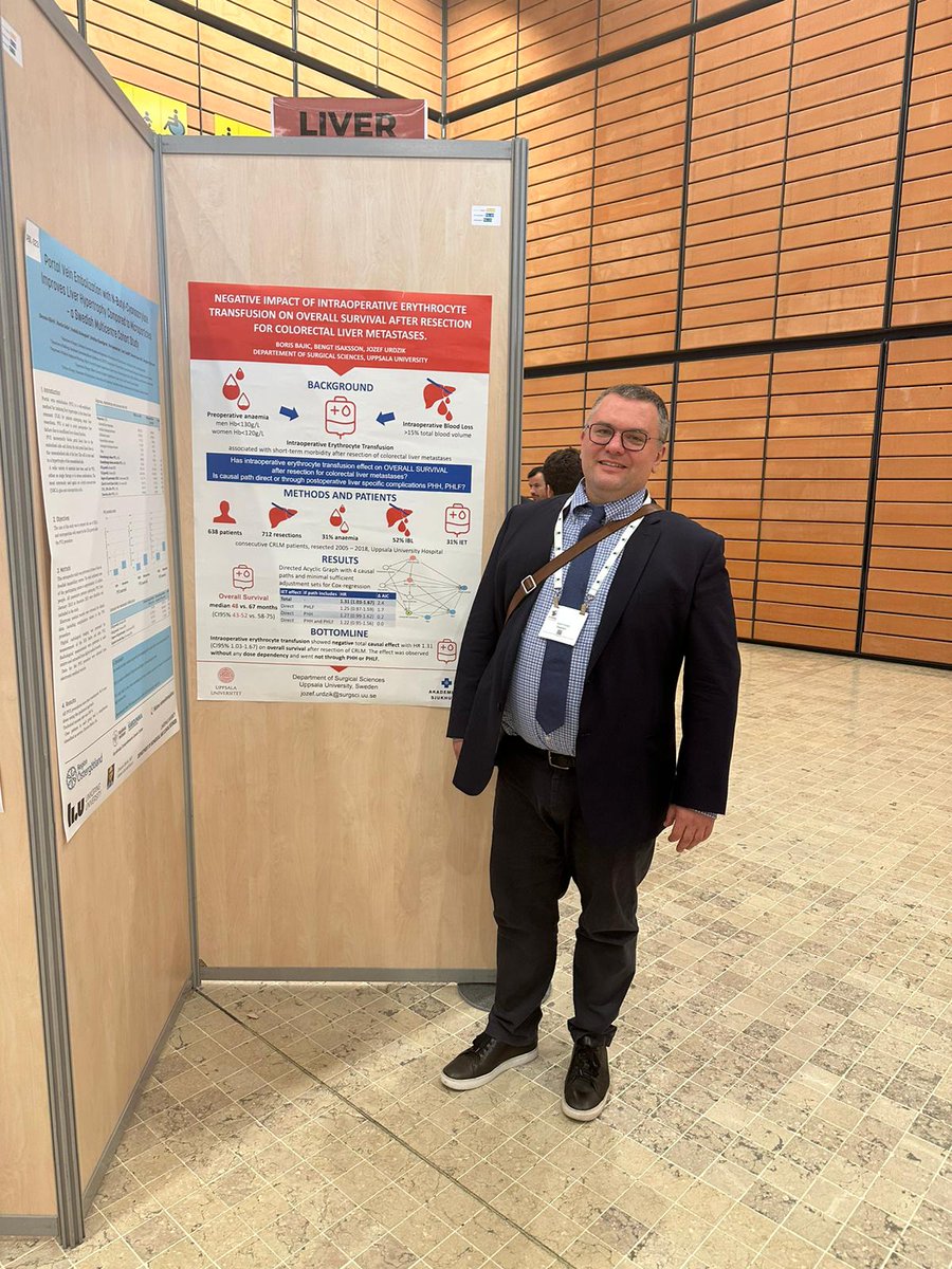 HpbUppsala's tweet photo. Dr Urdzik presenting their work on the impact of 🩸transfusion in liver surgery at the #EAHPBA2023 🔥! https://t.co/gvVGeiCDus