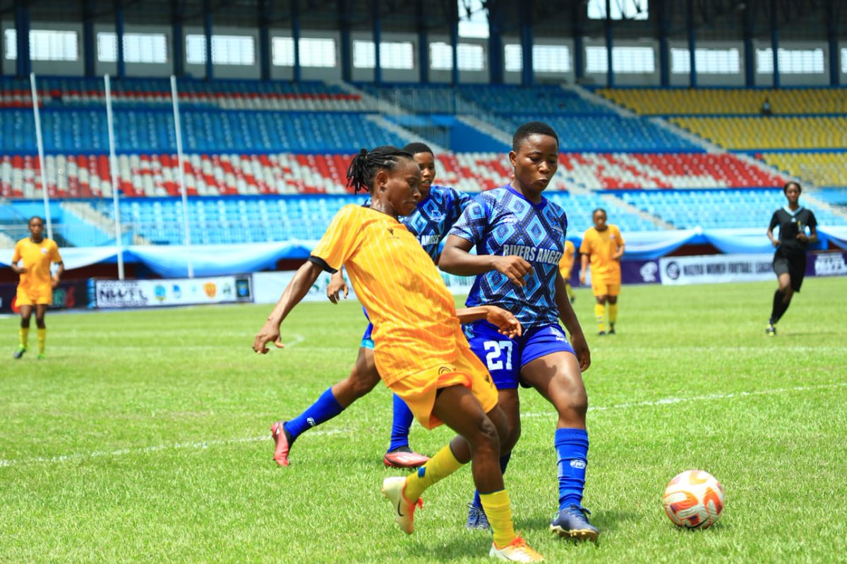 TheNWFL's tweet photo. 📸HALF TIME! in Asaba 📍

Confluence Queens 0-0 Rivers Angels

📲 🎥𝗗𝗶𝗿𝗲𝗰𝘁 Link ⤵️
https://t.co/6HeB7UWjXe

#NWFL23|  #CONRIV| #3rdplace 
#NWFLPremiershipSuper6 https://t.co/8lBdEgRnWT