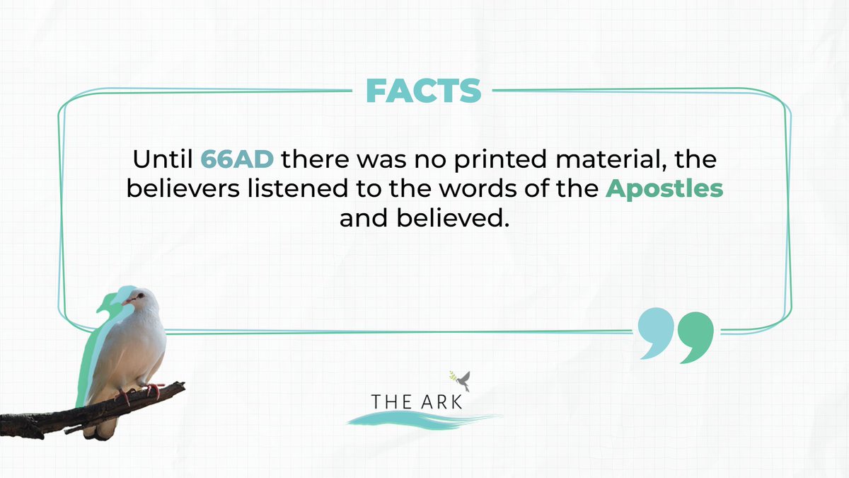 When people  lived in a world where mere words were enough to convince them to  believe, how much more should your faith be! More interesting facts on  the app. 

When did you last believe? Comment below

#theark #facts #earlychristianity #oraltradition #faithfuldevotion