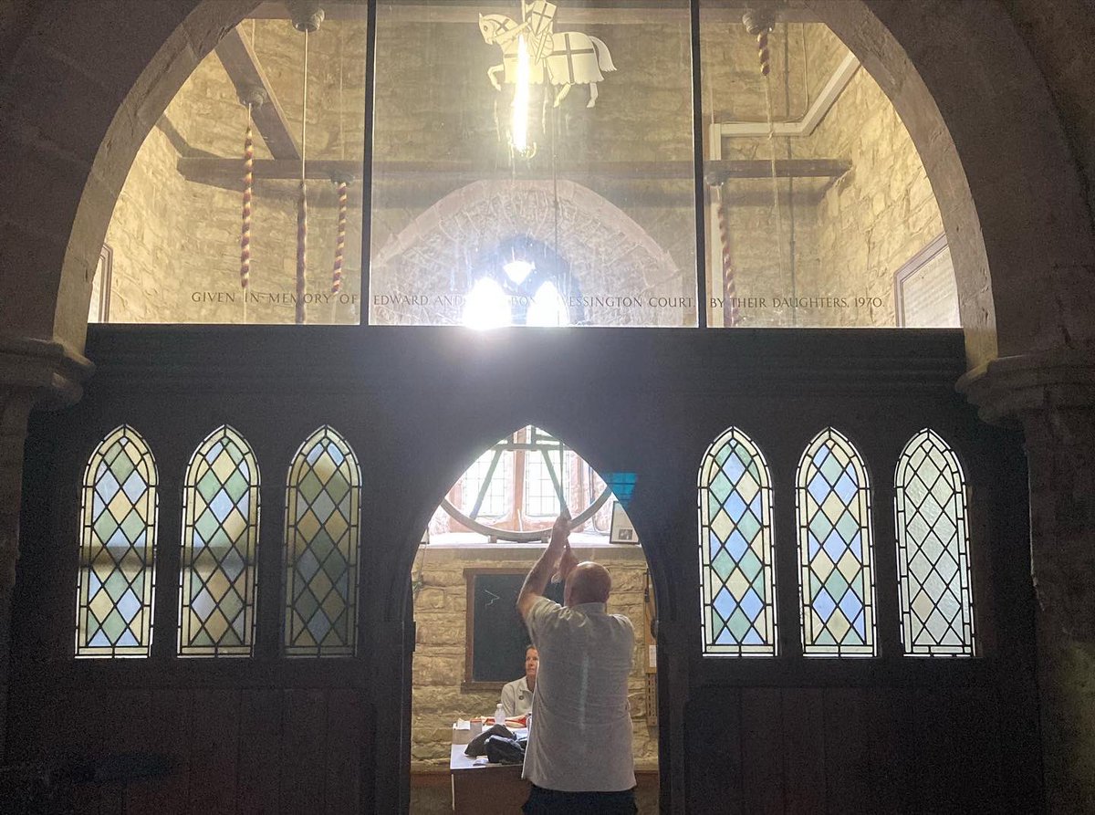 HDGBells's tweet photo. A few snaps from the Hereford district practice at Fownhope &amp; Woolhope yesterday. We found several bell 🔔 related item around St George’s church. We also enjoyed a lovely evening in @crownwoolhope 

#bellringing #herefordshire #woolhope #fownhope #saturday #bells https://t.co/bs8KCFJBLw